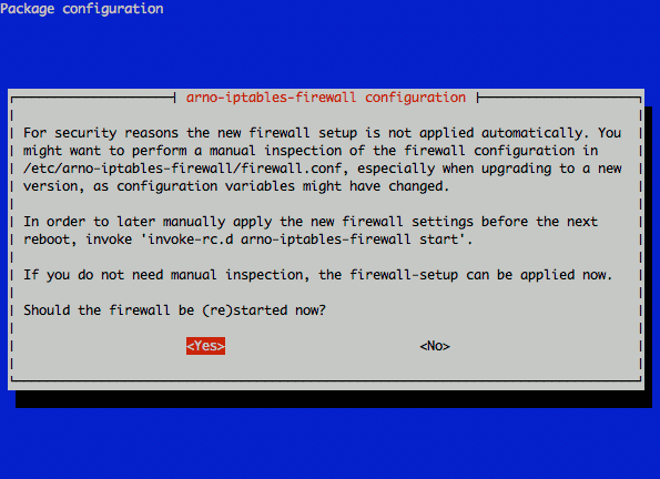 arno-iptables-firewall firewall start query arno-iptables-firewall firewall start query