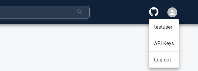 zot API key menu zot API key menu